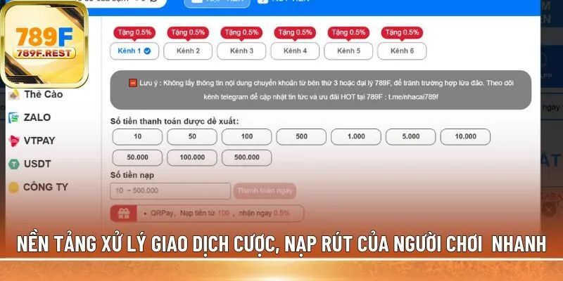 Nền tảng xử lý mọi giao dịch cược